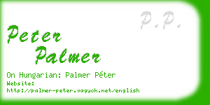 peter palmer business card